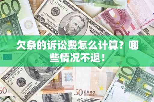 北京欠条的诉讼费怎么计算？哪些情况不退！
