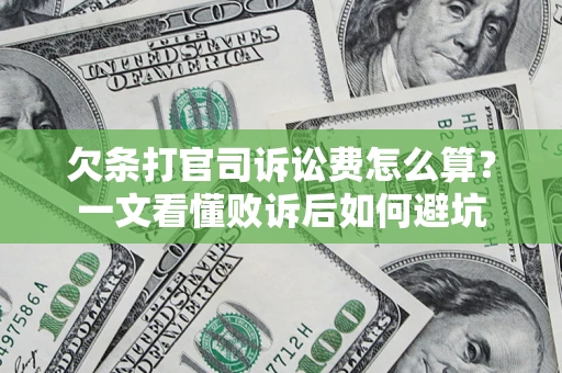 北京欠条打官司诉讼费怎么算？一文看懂败诉后如何避坑